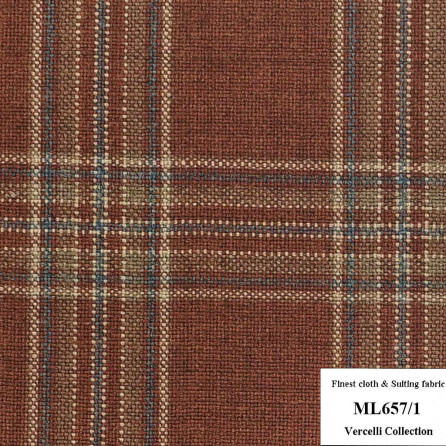 ML657/1 Vercelli CXM - Vải Suit 95% Wool - Nâu Caro